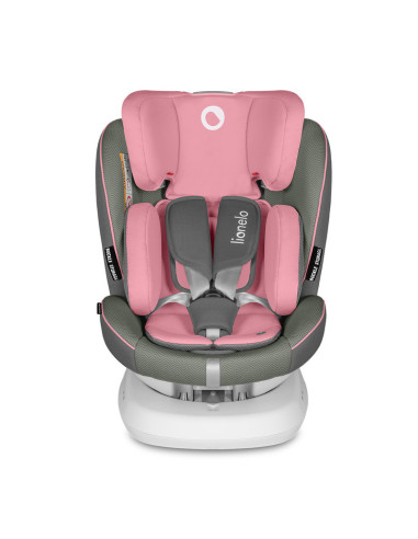 BN-LO-BASTIAAN_ONE_PINK_BABY,Lionelo - Scaun auto Bastiaan One Pozitie de somn, Protectie laterala, Rotire 360 grade, Top Tether