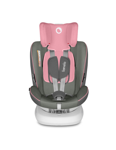 BN-LO-BASTIAAN_ONE_PINK_BABY,Lionelo - Scaun auto Bastiaan One Pozitie de somn, Protectie laterala, Rotire 360 grade, Top Tether