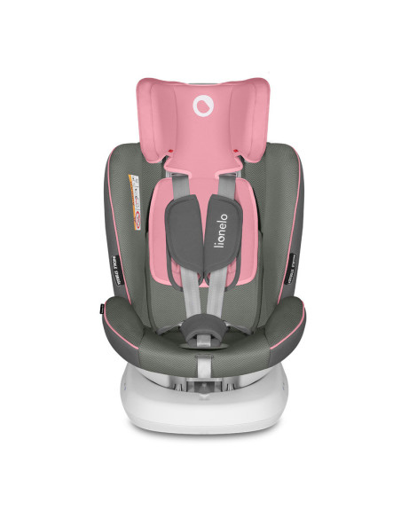 BN-LO-BASTIAAN_ONE_PINK_BABY,Lionelo - Scaun auto Bastiaan One Pozitie de somn, Protectie laterala, Rotire 360 grade, Top Tether