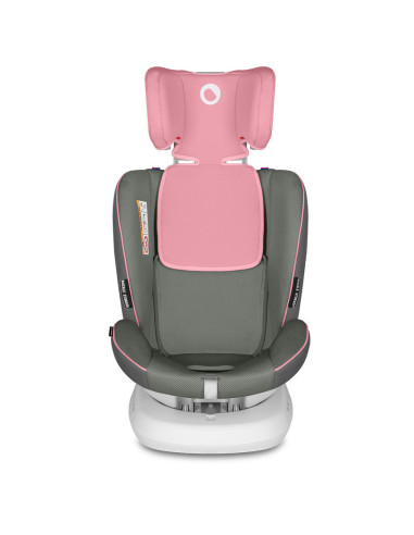 BN-LO-BASTIAAN_ONE_PINK_BABY,Lionelo - Scaun auto Bastiaan One Pozitie de somn, Protectie laterala, Rotire 360 grade, Top Tether