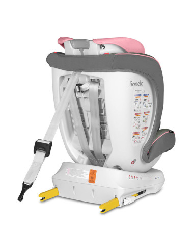 BN-LO-BASTIAAN_ONE_PINK_BABY,Lionelo - Scaun auto Bastiaan One Pozitie de somn, Protectie laterala, Rotire 360 grade, Top Tether
