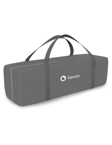 BN-LO-STEFI_PLUS_GREY_WHITE,Lionelo - Patut pliant cu doua nivele, Stefi Plus, Cu intrare laterala cu fermoar, 2 roti, 120x60 cm