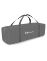 BN-LO-STEFI_PLUS_GREY_WHITE,Lionelo - Patut pliant cu doua nivele, Stefi Plus, Cu intrare laterala cu fermoar, 2 roti, 120x60 cm