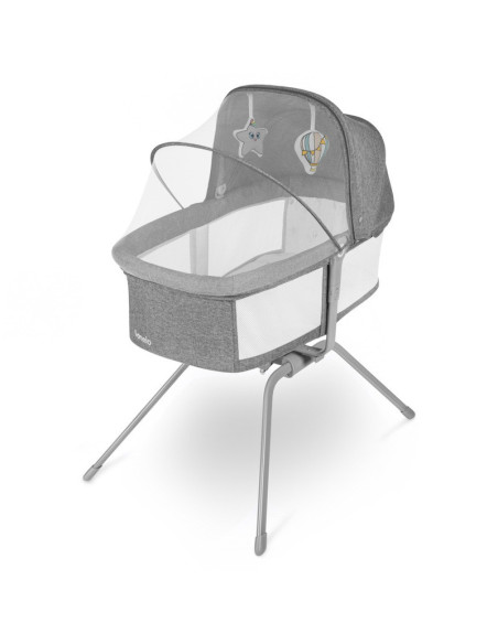 BN-LO-MALIN_GREY_STONE,Lionelo - Patut balansoar Malin, 3 in 1, Pliabil, 0-9 kg, Geanta Transport, Asamblare Rapida, Ultra-Usor,