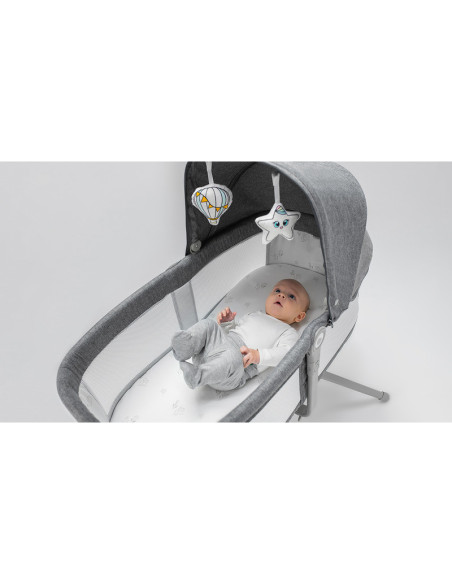 BN-LO-MALIN_GREY_STONE,Lionelo - Patut balansoar Malin, 3 in 1, Pliabil, 0-9 kg, Geanta Transport, Asamblare Rapida, Ultra-Usor,