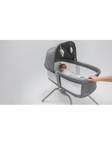 BN-LO-MALIN_GREY_STONE,Lionelo - Patut balansoar Malin, 3 in 1, Pliabil, 0-9 kg, Geanta Transport, Asamblare Rapida, Ultra-Usor,