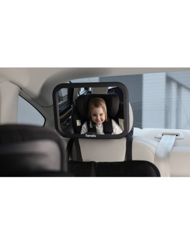 BN-LO-SETT_BLACK_CARBON,Lionelo - Oglinda auto retrovizoare, Sett, 25x18 cm, Rotire 360 grade, Universala, Black Carbon