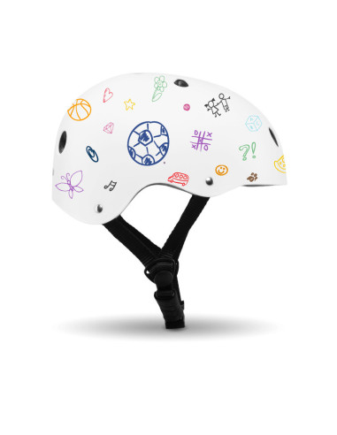 BN-LO-HELMET_WHITE,Lionelo - Casca pentru copii, Reglabila 50-56 cm, Din ABS si EPS, Conform cu standrdul EN1078, Alb