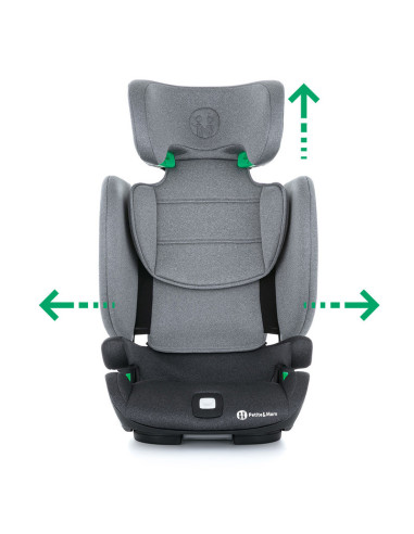 BN-950871,Petite&Mars - Scaun auto, Cu isofix, 15-36 kg, 4 Pozitii de reglare a spatarului, Elite I-size, Conform cu standardul 
