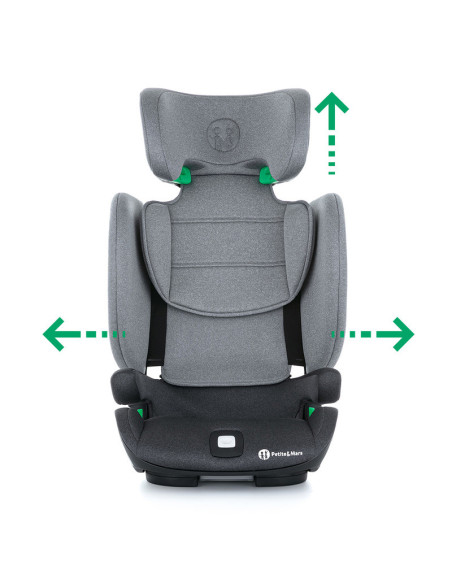 BN-950871,Petite&Mars - Scaun auto, Cu isofix, 15-36 kg, 4 Pozitii de reglare a spatarului, Elite I-size, Conform cu standardul 