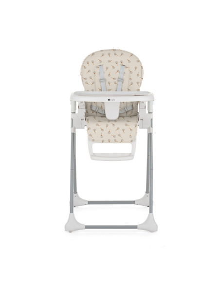 BN-PM_Gusto_Beige_Dandelions,Petite&Mars - Scaun de masa Gusto, Spatar reglabil in 3 trepte, Suport de picioare ajustabil, Cu hu