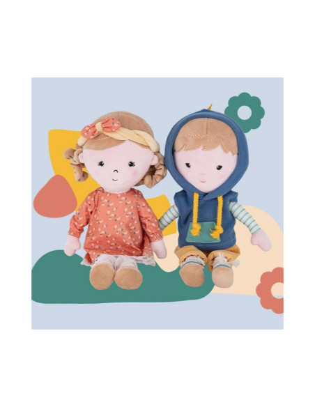 BN-620521,Petite&Mars - Papusa Max 14 x 34 cm, 0 luni, 35 cm, Albastru