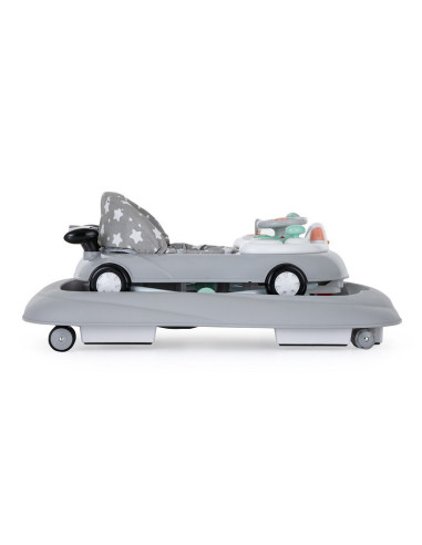 BN-857902,Petite&Mars - Premergator muzical cu panou interactiv si lumini Cabrio, Inaltime reglabila pe 3 pozitii, 6 luni+, Gri