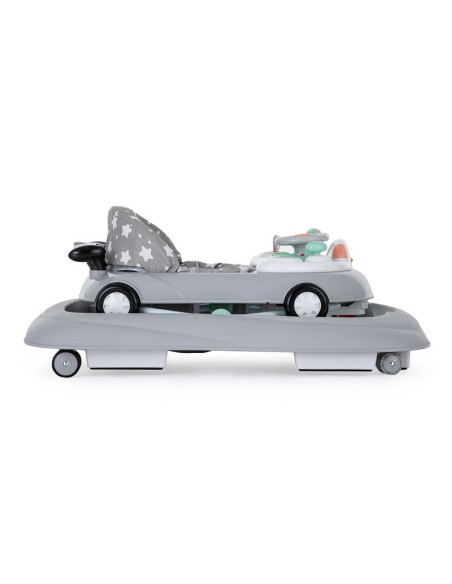 BN-857902,Petite&Mars - Premergator muzical cu panou interactiv si lumini Cabrio, Inaltime reglabila pe 3 pozitii, 6 luni+, Gri