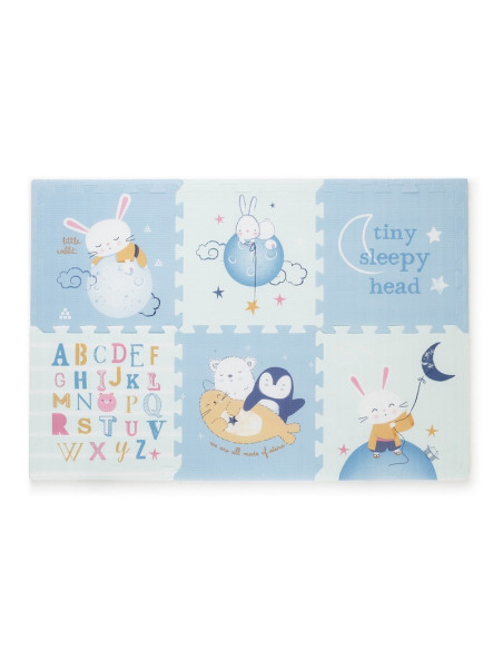BN-436072,Petite&Mars - Covoras puzzle din spuma, Format din 6 piese reversibile, 116x174x1.5 cm, Multicolor
