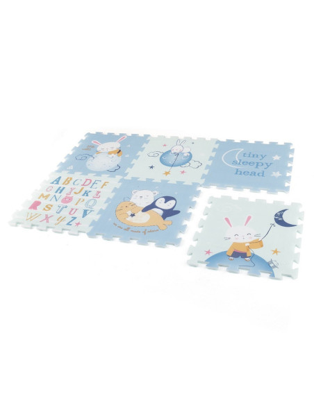 BN-436072,Petite&Mars - Covoras puzzle din spuma, Format din 6 piese reversibile, 116x174x1.5 cm, Multicolor