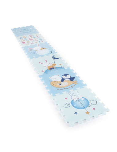 BN-436072,Petite&Mars - Covoras puzzle din spuma, Format din 6 piese reversibile, 116x174x1.5 cm, Multicolor