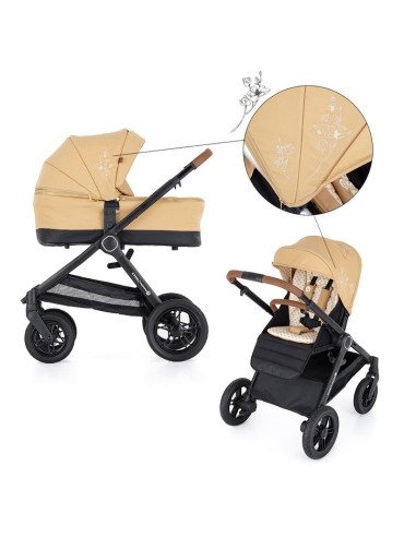 BN-472345,Petite&Mars - Carucior 2 in 1 Trails Heritage Bee, Editie limitata, Cu protectie de picioare si salteluta suplimentara