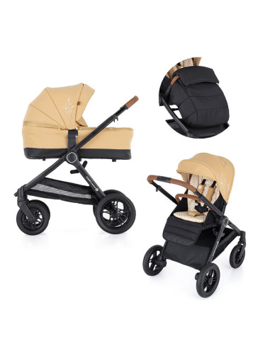 BN-472345,Petite&Mars - Carucior 2 in 1 Trails Heritage Bee, Editie limitata, Cu protectie de picioare si salteluta suplimentara
