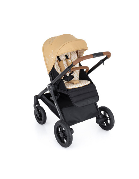 BN-472345,Petite&Mars - Carucior 2 in 1 Trails Heritage Bee, Editie limitata, Cu protectie de picioare si salteluta suplimentara
