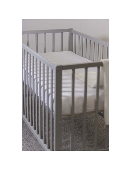 BN-313112,Petite&Mars - Cearceaf impermeabil cu eleastic, Soft Dream Dry, Lavabil la masina pana la 95 de garde, 120x60 cm, Gri