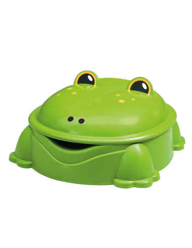BN-00713,Cutie de nisip cu capac, Frog, Paradiso Toys, 84 x 92 x 38 cm, Verde