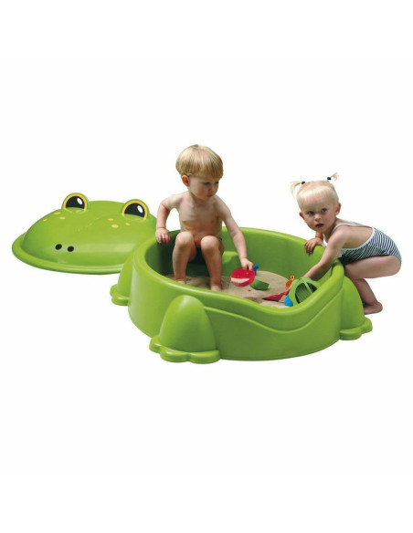 BN-00713,Cutie de nisip cu capac, Frog, Paradiso Toys, 84 x 92 x 38 cm, Verde