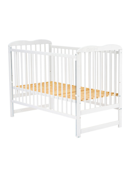 BN-QMAGA8CM03AL,Qmini - Patut din lemn Agata 120x60 cm, Cu laterala culisanta, Din lemn de pin, Stabil si rezistent, Inaltime sa