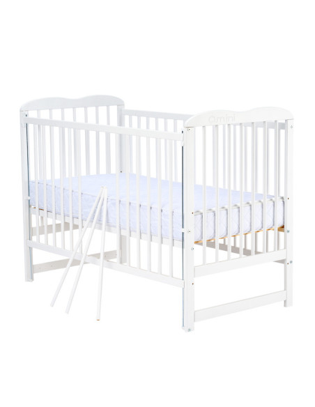 BN-QMAGA10CM03AL,Qmini - Patut din lemn Agata 120x60 cm, Cu laterala culisanta, Din lemn de pin, Stabil si rezistent, Inaltime s