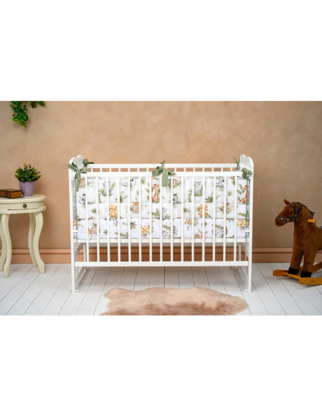 BN-QMAGA12CM03AL,Qmini - Patut din lemn Agata 120x60 cm, Cu laterala culisanta, Din lemn de pin, Stabil si rezistent, Inaltime s