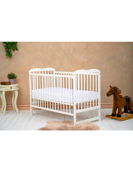BN-QMAGA12CM03AL,Qmini - Patut din lemn Agata 120x60 cm, Cu laterala culisanta, Din lemn de pin, Stabil si rezistent, Inaltime s