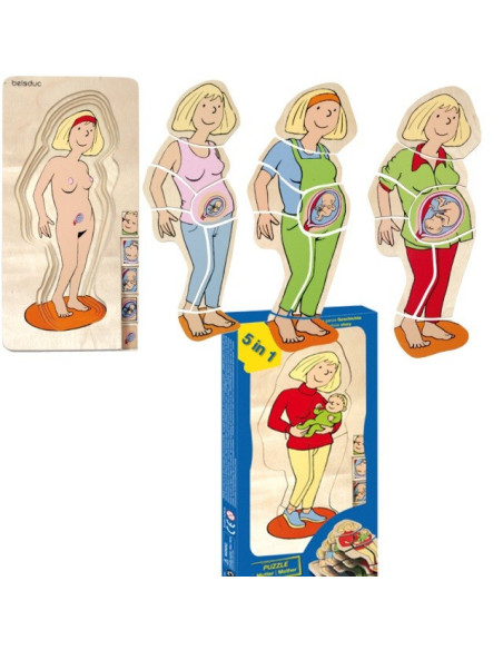 BEL17024,Puzzle stratificat Mama si Copilul Beleduc