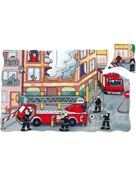 BEL17035,Puzzle stratificat Brigada de Pompieri Beleduc