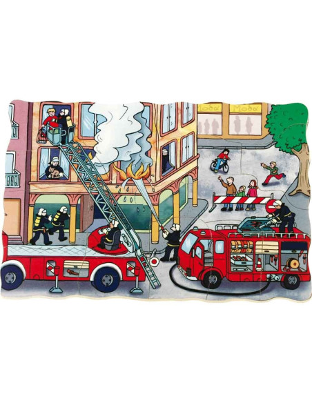 BEL17035,Puzzle stratificat Brigada de Pompieri Beleduc
