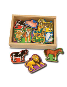 MD0475,Animale de lemn cu magneti Melissa and Doug