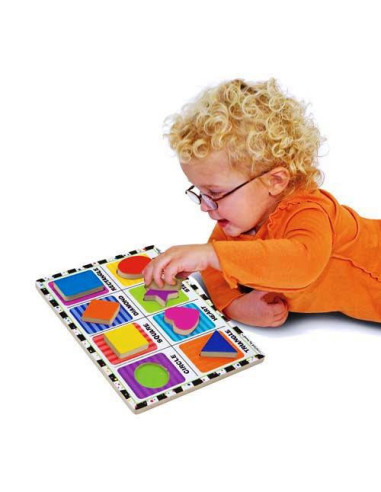 MD3730,Puzzle lemn in relief Forme geometrice Melissa and Doug MD3730,Puzzle lemn in relief Forme geometrice Melissa and Doug