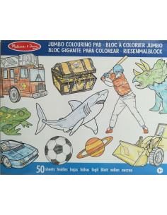 MD4226,Caiet jumbo cu desene pentru colorat Melissa and Doug Albastru