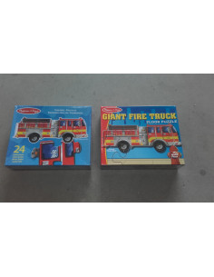 MD0436,Puzzle de podea gigant Masina de pompieri Melissa and Doug 2