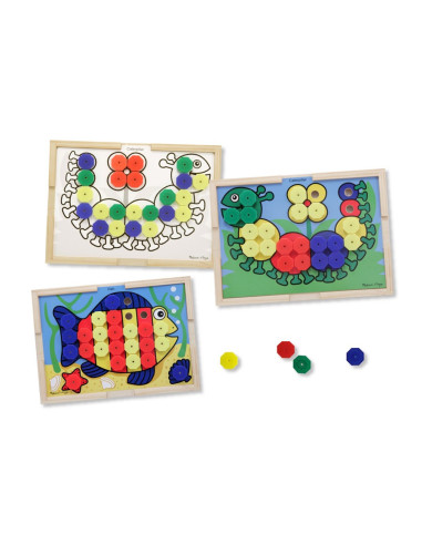 MD4313,Mozaic din lemn cu culori Melissa and Doug