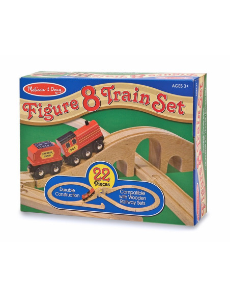 MD0703,Tren lemn si Circuit 8 Melissa and Doug MD0703,Tren lemn si Circuit 8 Melissa and Doug