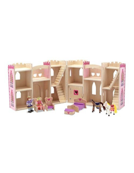 MD3708,Melissa and Doug - Castel din lemn pliabil