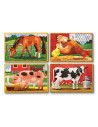 MD3793,Set 4 puzzle lemn in cutie Animale domestice Melissa and Doug