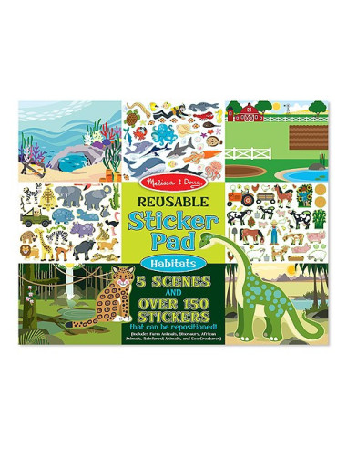 MD4196,Colectia de abtibilduri reutilizabile Habitate Melissa and Doug