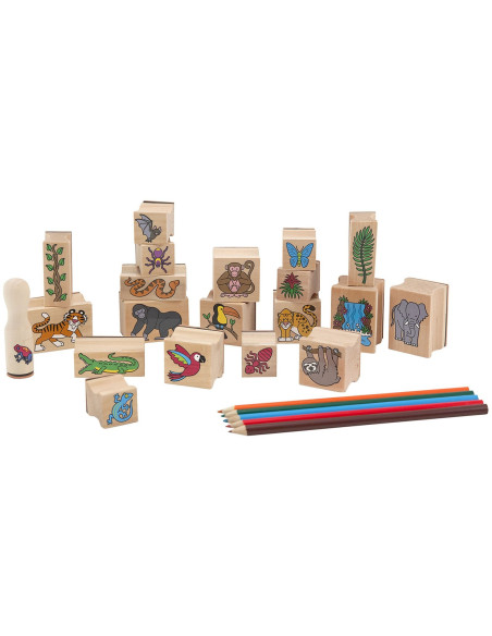 MD2423,Set stampile Jungla Melissa and Doug