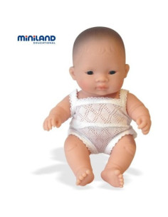 ML31125,Papusa bebelus baiat asiatic Miniland 21 cm