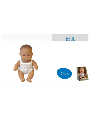 ML31122,Papusa Baby european fata Miniland 21cm