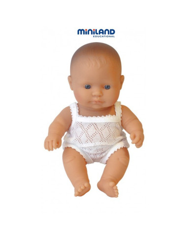 ML31122,Papusa Baby european fata Miniland 21cm