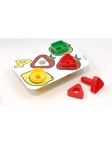 ML31759,Joc de indemanare Suruburi si Piulite si cutie de depozitare Miniland ML31759,Joc de indemanare Suruburi si Piulite si cutie de depozitare Miniland