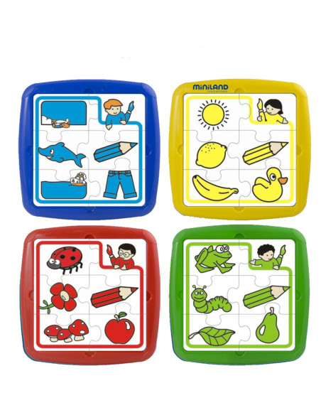 ML35240,Set de 4 puzzle educative Miniland