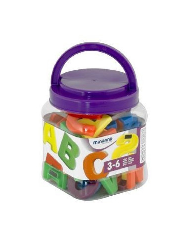 ML97922,Litere mari de tipar magnetice Miniland 72 piese